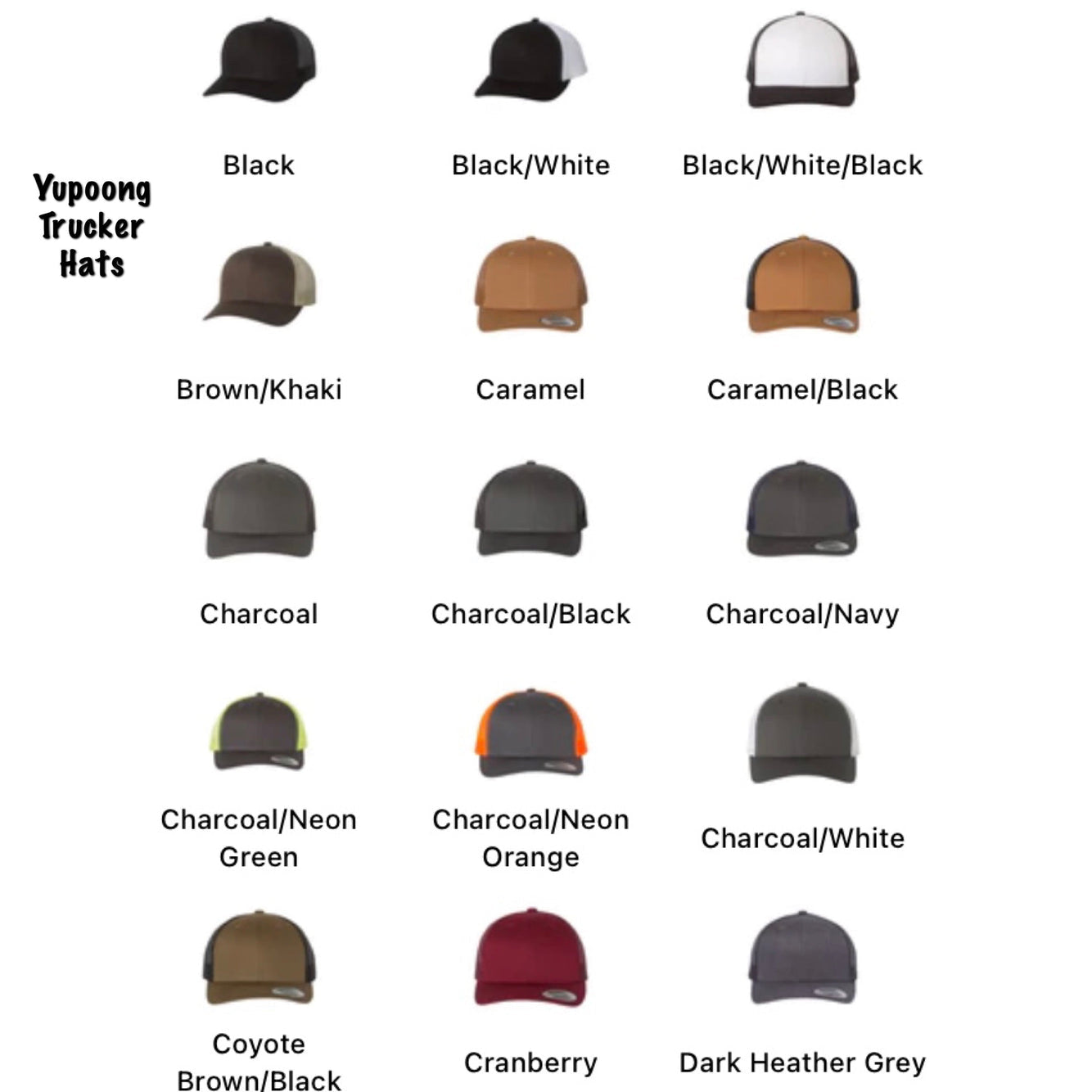 Custom Business Hats | Real Leather Logo Patches | Custom Business Hats | Wholesale Trucker Hats 6 QTY